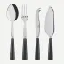 Icon Dark Grey Set Of 4 Serving Pieces (Serving Spoon, Serving Fork, Cheese Knife Large, Tart Slicer)
