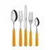 Basic Yellow 5-Pc Setting (Dinner Knife, Dinner Fork, Soup Spoon, Salad Fork, Teaspoon)