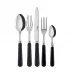 Basic Black 5-Pc Setting (Dinner Knife, Dinner Fork, Soup Spoon, Salad Fork, Teaspoon)
