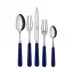 Basic Navy Blue 5-Pc Setting (Dinner Knife, Dinner Fork, Soup Spoon, Salad Fork, Teaspoon)