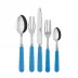 Basic Cerulean Blue 5-Pc Setting (Dinner Knife, Dinner Fork, Soup Spoon, Salad Fork, Teaspoon)