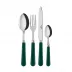 Basic Green 4-Pc Setting (Dinner Knife, Dinner Fork, Soup Spoon, Teaspoon)