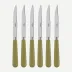 Basic Sage Green Set Of 6 Steak Knives