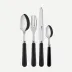 Pop Unis Black 48 Pieces Cutlery Set 9"1/4