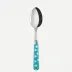 White Dots Turquoise Soup Spoon 8.5"