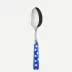 White Dots Lapis Blue Soup Spoon 8.5"