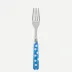 White Dots Light Blue Dinner Fork 8.5"