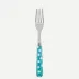 White Dots Turquoise Dinner Fork 8.5"