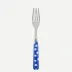 White Dots Lapis Blue Dinner Fork 8.5"