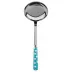 White Dots Turquoise Ladle 10.5"