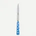 White Dots Light Blue Steak Knife 9"