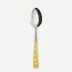 White Dots Yellow Dessert Spoon 7.5"