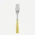 White Dots Yellow Salad Fork 7.5"