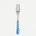 White Dots Light Blue Salad Fork 7.5"