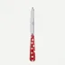 White Dots Red Dessert Knife 8"