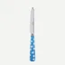 White Dots Light Blue Dessert Knife 8"