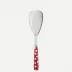 White Dots Red Rice Serving Spoon 10"