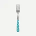 White Dots Turquoise Cake Fork 6.5"