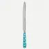 White Dots Turquoise Bread Knife 11"