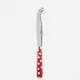 White Dots Red Large Cheese Knife 9.5"