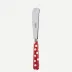 White Dots Red Butter Knife 7.75"