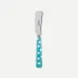 White Dots Turquoise Butter Spreader 5.5"