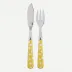 White Dots Yellow Fish Set 8.25" (Knife, Fork)