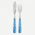 White Dots Light Blue Fish Set 8.25" (Knife, Fork)