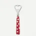 White Dots Red Bottle Opener 6.25"