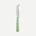 White Dots Garden Green Small Cheese Knife 6.75"
