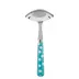 White Dots Turquoise Gravy Ladle 7.5"