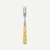 White Dots Yellow Cocktail Fork 5.75"