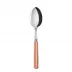 White Stripe Orange Soup Spoon 8.5"