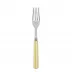 White Stripe Yellow Dinner Fork 8.5"