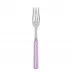 White Stripe Pink Dinner Fork 8.5"
