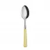 White Stripe Yellow Dessert Spoon 7.5"