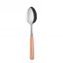 White Stripe Orange Dessert Spoon 7.5"