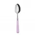 White Stripe Pink Dessert Spoon 7.5"