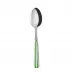 White Stripe Garden Green Dessert Spoon 7.5"