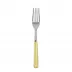 White Stripe Yellow Salad Fork 7.5"