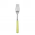 White Stripe Lime Salad Fork 7.5"