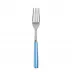 White Stripe Light Blue Salad Fork 7.5"