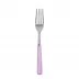 White Stripe Pink Salad Fork 7.5"