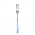 White Stripe Lapis Blue Salad Fork 7.5"