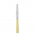 White Stripe Yellow Dessert Knife 8"