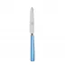 White Stripe Light Blue Dessert Knife 8"