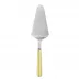 White Stripe Yellow Tart Slicer 10"