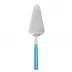 White Stripe Light Blue Tart Slicer 10"