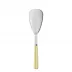 White Stripe Yellow Rice Serving Spoon 10"