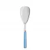 White Stripe Light Blue Rice Serving Spoon 10"